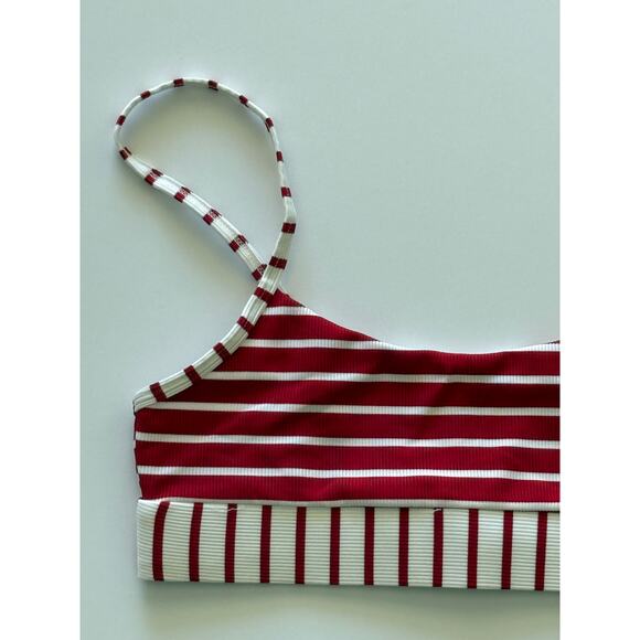 Beach Bunny Emerson Bralette Bikini Top – Red Stripe Rib - Large - NWT - Picture 2 of 12